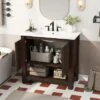 Christopher Knight Home Raisa 35" Modern Bathroom Vanity With Rectangle Ceramic Sink And Open Shelf -Christopher Knight Home GUEST 835cbe7d 90d9 4996 98c3 bf88b7d73fd7