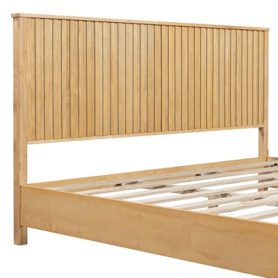 Christopher Knight Home Elion Farmhouse Wooden Bed With Reeded Headboard 9 Christopher Knight Home Elion Farmhouse Wooden Bed With Reeded Headboard - Image 7