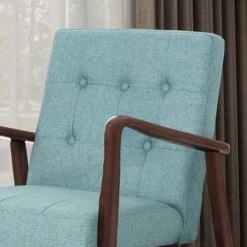 Marcola Mid Century Modern Upholstered Wood Framed Club Chair - Christopher Knight Home -Christopher Knight Home GUEST 83f0e230 1b7e 4c54 9fd9 b8f646154615