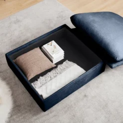 Christopher Knight Home Blair Modern Corduroy L Shaped 122" Sectional Sofa With Storage Ottoman And 3 Pillows -Christopher Knight Home GUEST 83fd0f5b ab64 40d5 9a2c d6f2af171b0d