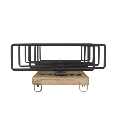 Toston Modern Industrial 8 Bottle Wall Mounted Wine Rack Natural/Black - Christopher Knight Home 6 Toston Modern Industrial 8 Bottle Wall Mounted Wine Rack Natural/Black - Christopher Knight Home - Image 4