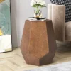 Pamsha Modern Hammered Iron Geometric Brushed Antique Side Table Bronze - Christopher Knight Home 2 Pamsha Modern Hammered Iron Geometric Brushed Antique Side Table Bronze - Christopher Knight Home -Christopher Knight Home GUEST 84ec99b0 50ed 4ed1 8948 9e1d6345e6fc