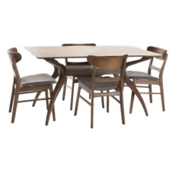 5pc 60" Idalia Mid-Century Modern Dining Set - Christopher Knight Home -Christopher Knight Home GUEST 85bdb456 59e0 4b76 abce 93540e929c65