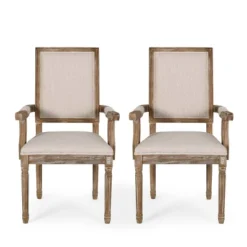 Set Of 2 Maria French Country Wood Upholstered Dining Chairs - Christopher Knight Home -Christopher Knight Home GUEST 85dcc56d fd8a 4541 9f23 d9e6260ce62d