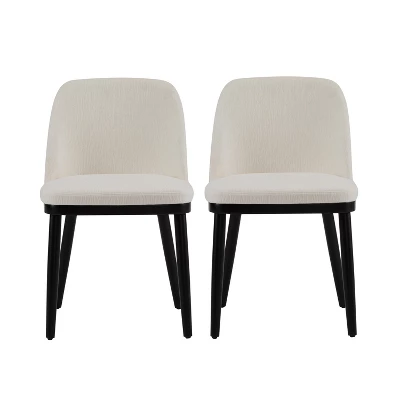 Christopher Knight Home Horizon Mid-Century Modern Upholstered Dining Chairs With Curved Backrest (Set Of 2) 3 Christopher Knight Home Horizon Mid-Century Modern Upholstered Dining Chairs With Curved Backrest (Set Of 2)
