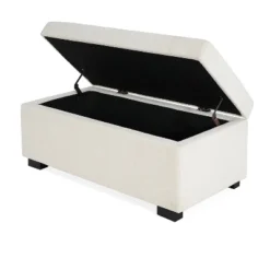 Christopher Knight Home Kalysta Contemporary Rubberwood Upholstered Rectanglar Storage Ottoman -Christopher Knight Home GUEST 879fce28 2c3f 4b9b 9d87 c44708d4b38a