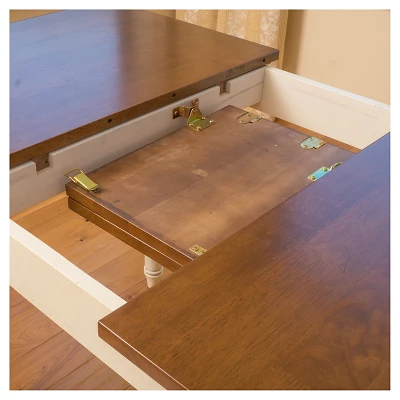 Clearwater Drop Leaf Dining Table Dark Oak/White - Christopher Knight Home 7 Clearwater Drop Leaf Dining Table Dark Oak/White - Christopher Knight Home - Image 5