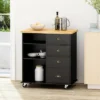 Provence Contemporary Kitchen Cart With Wheels - Christopher Knight Home -Christopher Knight Home GUEST 88ad55f2 cfe1 4370 83a4 59a6195ccaab