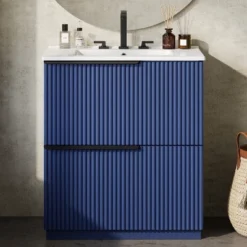 Christopher Knight Home Coralie Modern 30" Bathroom Vanity With Ceramic Sink And Full-Extension Drawers -Christopher Knight Home GUEST 88b0d4d9 7987 40b6 b4de a04ee4830a8e