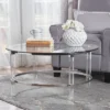 Elowen Modern Round Coffee Table Clear - Christopher Knight Home: Acrylic, Tempered Glass, Iron Frame, For Living Room -Christopher Knight Home GUEST 89d11dd9 b5fd 474a aaa9 5fa8369bdef3