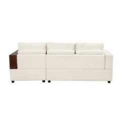 87.4"W Sectional Sofa Couch Set, Upholstered Sofa Chair With Reversible Armrests For Living Room -Christopher Knight Home -Christopher Knight Home GUEST 8e32c9d3 3af7 4197 83d4 6b075bb268ae