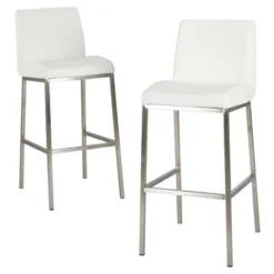 30" Vasos Bonded Leather Barstool Set 2ct - Christopher Knight Home -Christopher Knight Home GUEST 8e33dab8 471c 4dbc 87e7 e90d14d45927