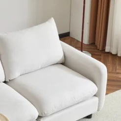 Christopher Knight Home Acker 99.5" Modern 3 Seater Upholstered Sectional Sofa, White -Christopher Knight Home GUEST 8e3daa5e 96ed 4d6e bbf2 dd51b4268b53