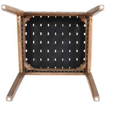 Christopher Knight Home Cassius Woven Faux Leather Rubberwood Dining Chair (Set Of 2) 6 Christopher Knight Home Cassius Woven Faux Leather Rubberwood Dining Chair (Set Of 2) - Image 4