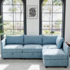 Christopher Knight Home Julius 98.5" Flexible Modular Chenille L Shape Sofa With Storage -Christopher Knight Home GUEST 8fedf49a e741 48d9 9dc5 b9dc5d6afc9a