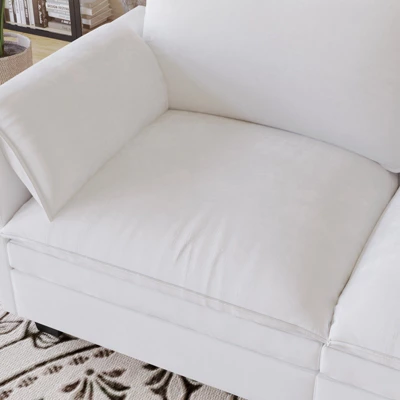 Christopher Knight Home 141.5'' Fabric U-Shaped Sectional Sofa With Ottoman And Pockets 7 Christopher Knight Home 141.5'' Fabric U-Shaped Sectional Sofa With Ottoman And Pockets - Image 5