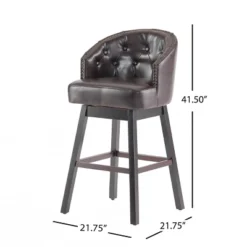 Set Of 2 30.5" Ogden Barstool Brown - Christopher Knight Home -Christopher Knight Home GUEST 90feccec c15c 47c0 a07c 930cdfd15f89