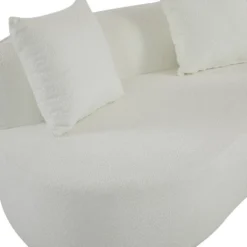 Christopher Knight Home Hailey 126“ Modern Boucle Upholstered 5 Seater Curved Sectional Sofa With Pillows -Christopher Knight Home GUEST 92a12373 72ea 4393 8ad2 cd0228bc24d8