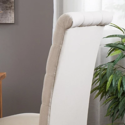 Set Of 2 Leorah Tall Back Tufted Dining Chair - Christopher Knight Home 4 Set Of 2 Leorah Tall Back Tufted Dining Chair - Christopher Knight Home - Image 2