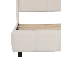 Christopher Knight Home Ella Boucle Upholstered Platform Bed With Headboard, Beige, King -Christopher Knight Home GUEST 92eefb42 872c 4cf3 8c04 945ea6930df5