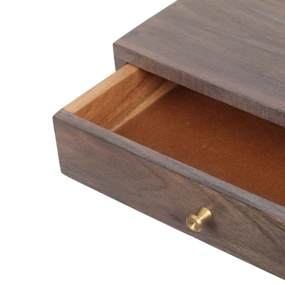 Bucyrus Rustic Glam Handcrafted Acacia Wood C Shaped Side Table Dark Brown/Gold - Christopher Knight Home 10 Bucyrus Rustic Glam Handcrafted Acacia Wood C Shaped Side Table Dark Brown/Gold - Christopher Knight Home - Image 8