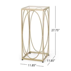 Bennion Modern Glam Glass Top End Table Champagne Gold/Black - Christopher Knight Home 11 Bennion Modern Glam Glass Top End Table Champagne Gold/Black - Christopher Knight Home -Christopher Knight Home GUEST 94fd0eeb de9d 4682 9f41 5a4519acea02