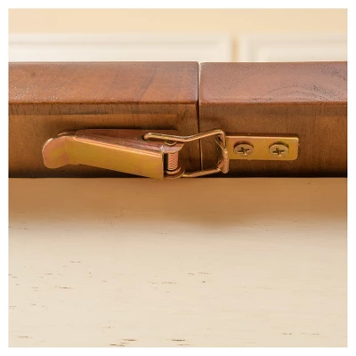 Clearwater Drop Leaf Dining Table Dark Oak/White - Christopher Knight Home 6 Clearwater Drop Leaf Dining Table Dark Oak/White - Christopher Knight Home - Image 4