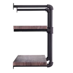 Tarian Industrial Wall-Mounted Shelf Dark Brown - Christopher Knight Home -Christopher Knight Home GUEST 95cfff41 1411 4e59 b399 45fcecc26737