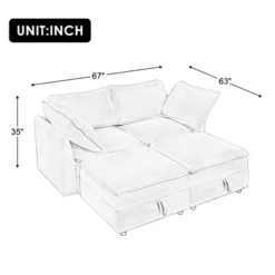 Christopher Knight Home Moloney Modular Sectional Sofa With Double Layer Seat Cushions And Storage -Christopher Knight Home GUEST 9632c222 6adc 4699 afe7 ff628f03cc65