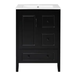 Christopher Knight Home Feldspar Vintage 24" Freestanding Bathroom Vanity With Ceramic Sink -Christopher Knight Home GUEST 97962a53 91c7 4624 b0eb c7b4dacb5d66