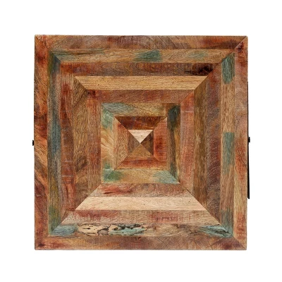 Mcmullen Handcrafted Boho Mango Wood End Table Natural/Black - Christopher Knight Home 6 Mcmullen Handcrafted Boho Mango Wood End Table Natural/Black - Christopher Knight Home - Image 4