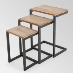 Tohono Nesting Tables Antique Firwood (Set Of 3) - Christopher Knight Home -Christopher Knight Home GUEST 981dd075 5ad0 4d30 bc80 20b0c6b0ca42