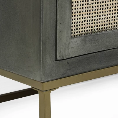 Wolfe Handcrafted Boho Mango Wood 3 Drawer Cabinet Gray/Natural - Christopher Knight Home 6 Wolfe Handcrafted Boho Mango Wood 3 Drawer Cabinet Gray/Natural - Christopher Knight Home - Image 4