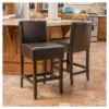 Set Of 2 26" Portman Bonded Leather Counter Height Barstool Brown - Christopher Knight Home -Christopher Knight Home GUEST 9a9587a3 e623 41f6 bff2 dbf9faca82bd