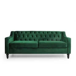 Knouff Modern Glam Tufted Velvet 3 Seater Sofa - Christopher Knight Home -Christopher Knight Home GUEST 9afeff1e c046 43d2 a1d4 374a105b09b3
