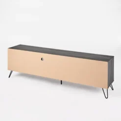 Isadora 71" Mid Century TV Stand For TVs Up To 74" Sonoma Gray/Black - Christopher Knight Home -Christopher Knight Home GUEST 9aff7ea9 a5de 412a 9add bda0d7733c80