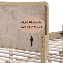 Christopher Knight Home Odila Boho Wood Platform Bed With Rattan Curved Adjustable Height Headboard -Christopher Knight Home GUEST 9bd9dcb6 eff2 49c2 ba3e 34e9e07635b0