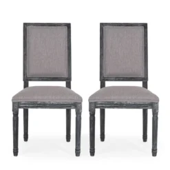 2pk Regina French Country Wood Upholstered Dining Chairs - Christopher Knight Home -Christopher Knight Home GUEST 9ca68043 84c6 4e36 8d20 107a7e9c634b