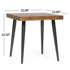 Villard Boho Handcrafted Mango Wood Parquet Side Table Natural Honey/Gray - Christopher Knight Home -Christopher Knight Home GUEST 9d2dc9fd e0ed 489b a47a 928e649d00ad