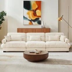 Christopher Knight Home Crane 130" Modern 3 Seater Velvet Sofa With Bolstered Armrests -Christopher Knight Home GUEST 9dc4e40a f88d 4458 ac5c 159b727f51df