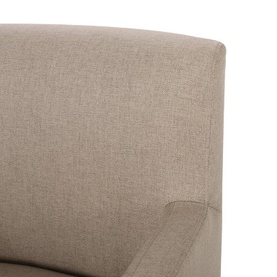 Mcclure Contemporary Upholstered Armchair Taupe/Espresso - Christopher Knight Home 9 Mcclure Contemporary Upholstered Armchair Taupe/Espresso - Christopher Knight Home - Image 7