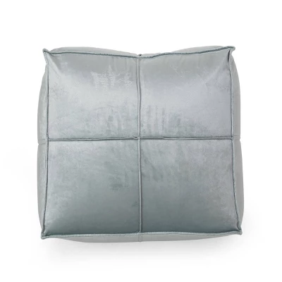 Nakisha Modern Glam Velvet Square Bean Bag Ottoman - Christopher Knight Home 4 Nakisha Modern Glam Velvet Square Bean Bag Ottoman - Christopher Knight Home - Image 2