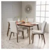 5pc Orrin 60" Dining Set - Light Beige/Nat Walnut - Christopher Knight Home -Christopher Knight Home GUEST a0629a48 bc5b 49a3 81c3 884b9cdc19ab