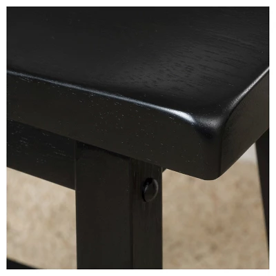 Set Of 2 29" Pomeroy Saddle Barstool Black - Christopher Knight Home 5 Set Of 2 29" Pomeroy Saddle Barstool Black - Christopher Knight Home - Image 3