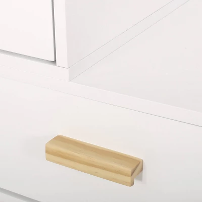 Payson Mid-Century Modern 3 Drawer Tiered Cabinet Matte White - Christopher Knight Home 6 Payson Mid-Century Modern 3 Drawer Tiered Cabinet Matte White - Christopher Knight Home - Image 4