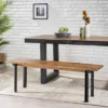 Pisgah Handcrafted Modern Industrial Mango Wood Dining Bench Country Brown/Black - Christopher Knight Home -Christopher Knight Home GUEST a2c6dc69 4376 4d05 b8cf 1365b1567331