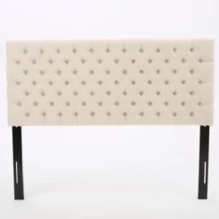 Upholstered Headboard Queen Size With Button-Tufted Diamond Stitching, Queen/Full Beds Headboard With Adjustable Height -Christopher Knight Home -Christopher Knight Home GUEST a3223240 1c2c 488a 98e5 a13e23cb96f1