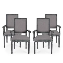 Set Of 4 Maria French Country Wood Upholstered Dining Chairs - Christopher Knight Home -Christopher Knight Home GUEST a4f74a13 8a7d 41ca a1a9 aa431ce0f7b3