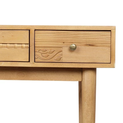 Warthen Boho Handcrafted 4 Drawer Console Table Natural - Christopher Knight Home 9 Warthen Boho Handcrafted 4 Drawer Console Table Natural - Christopher Knight Home - Image 7