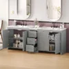 Christopher Knight Home Lucian Modern 84" Double-Sink Bathroom Vanity With Ceramic Sinks, 3 Drawers And Adjustable Shelves -Christopher Knight Home GUEST a57912a7 9ae0 486a 979d f44b58d04285